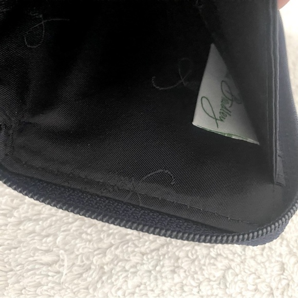 Vera Bradley Wristlet Twirly Birds Navy Blue White Cigarette Credit Card Money - Picture 6 of 7